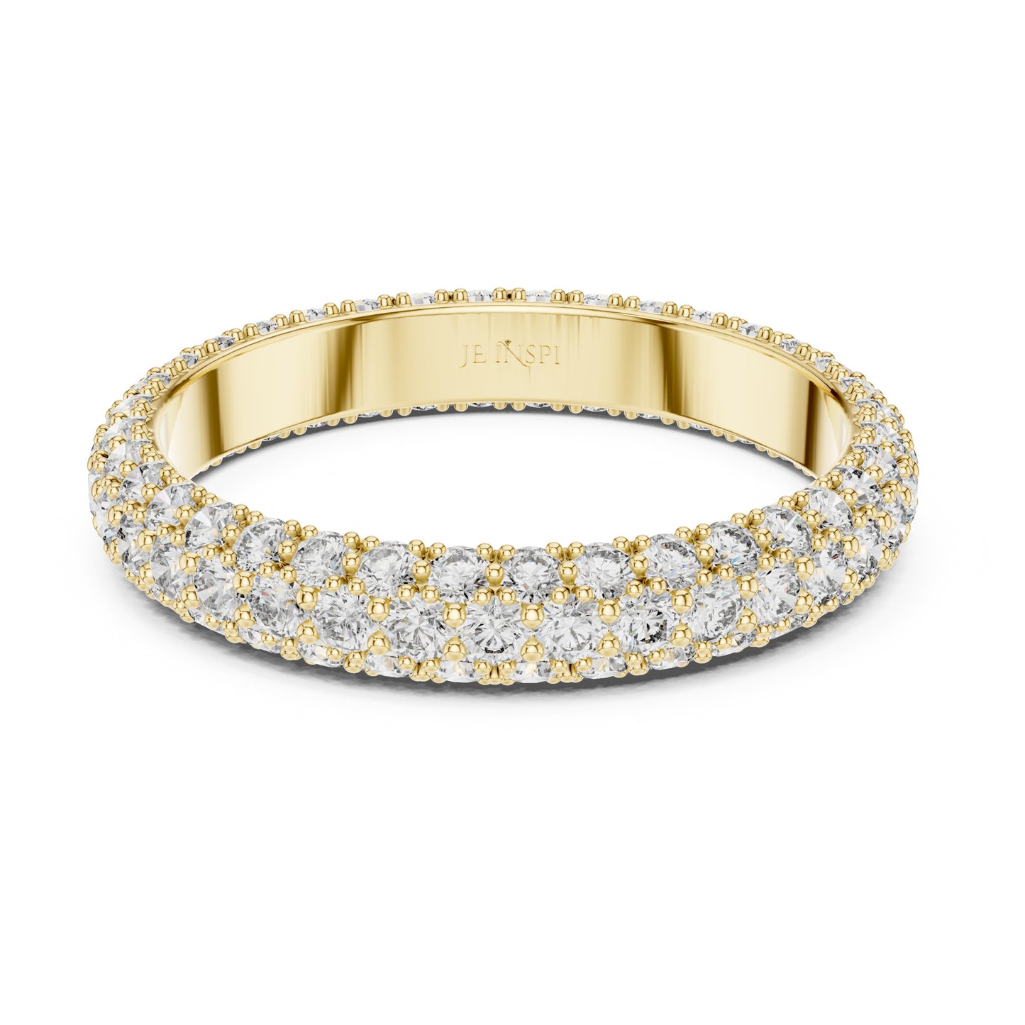 Aurora 1.5 Carat Round Lab Grown Diamond Domed Eternity Ring