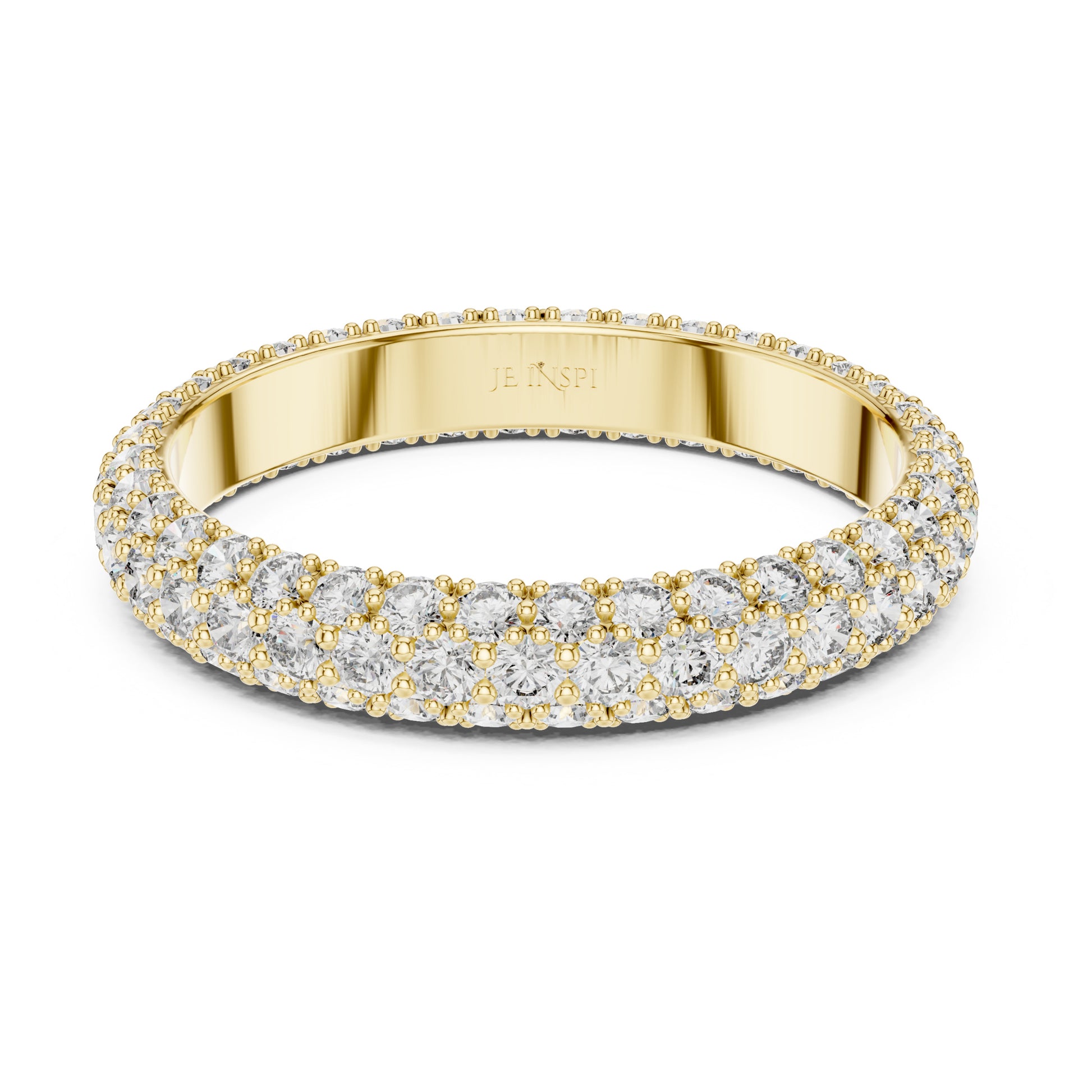 Aurora 1.5 Carat Round Lab Grown Diamond Domed Eternity Ring