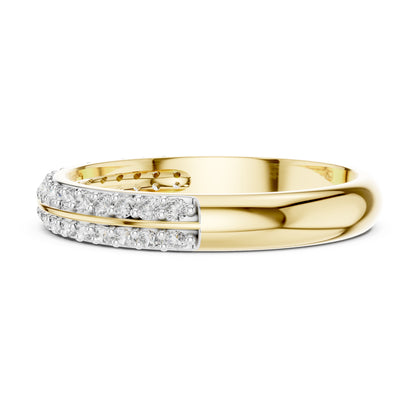Aurora 0.33ct Round Lab Grown Diamond Domed Wedding Band