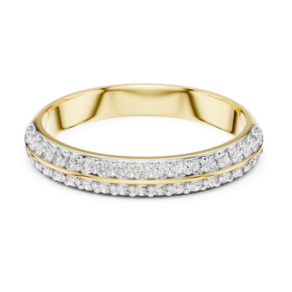 Aurora 0.33ct Round Lab Grown Diamond Domed Wedding Band