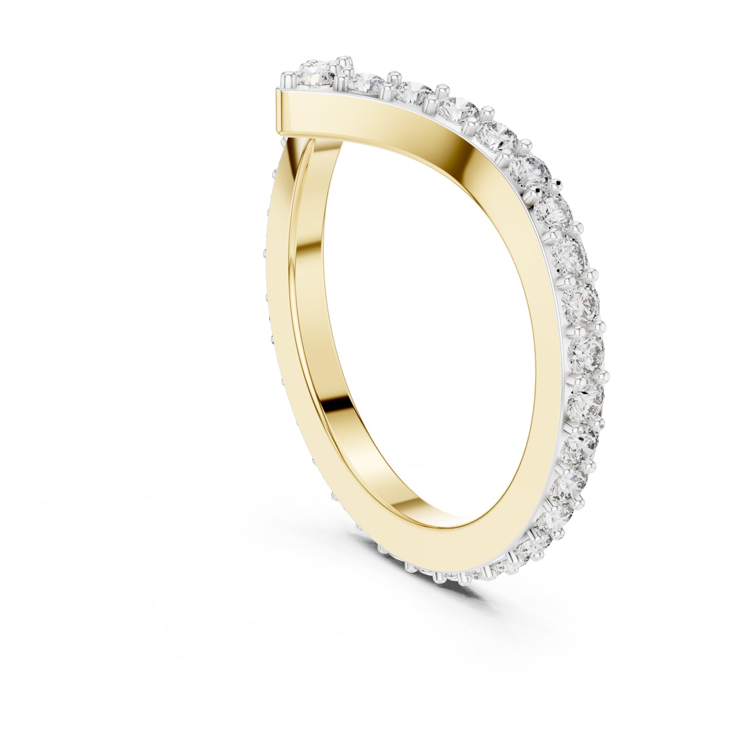 Aurora 0.50ct Round Lab Grown Diamond Chevron Ring