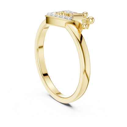 Amara Round Lab Grown Diamond Pave Heart Ring