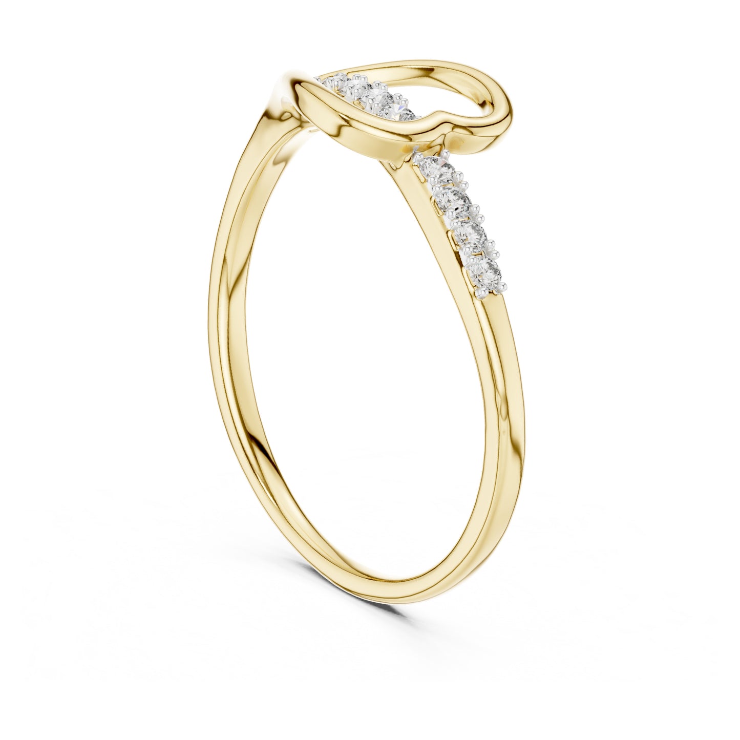 Livia Round Lab Grown Diamond Pave Crossover Ring