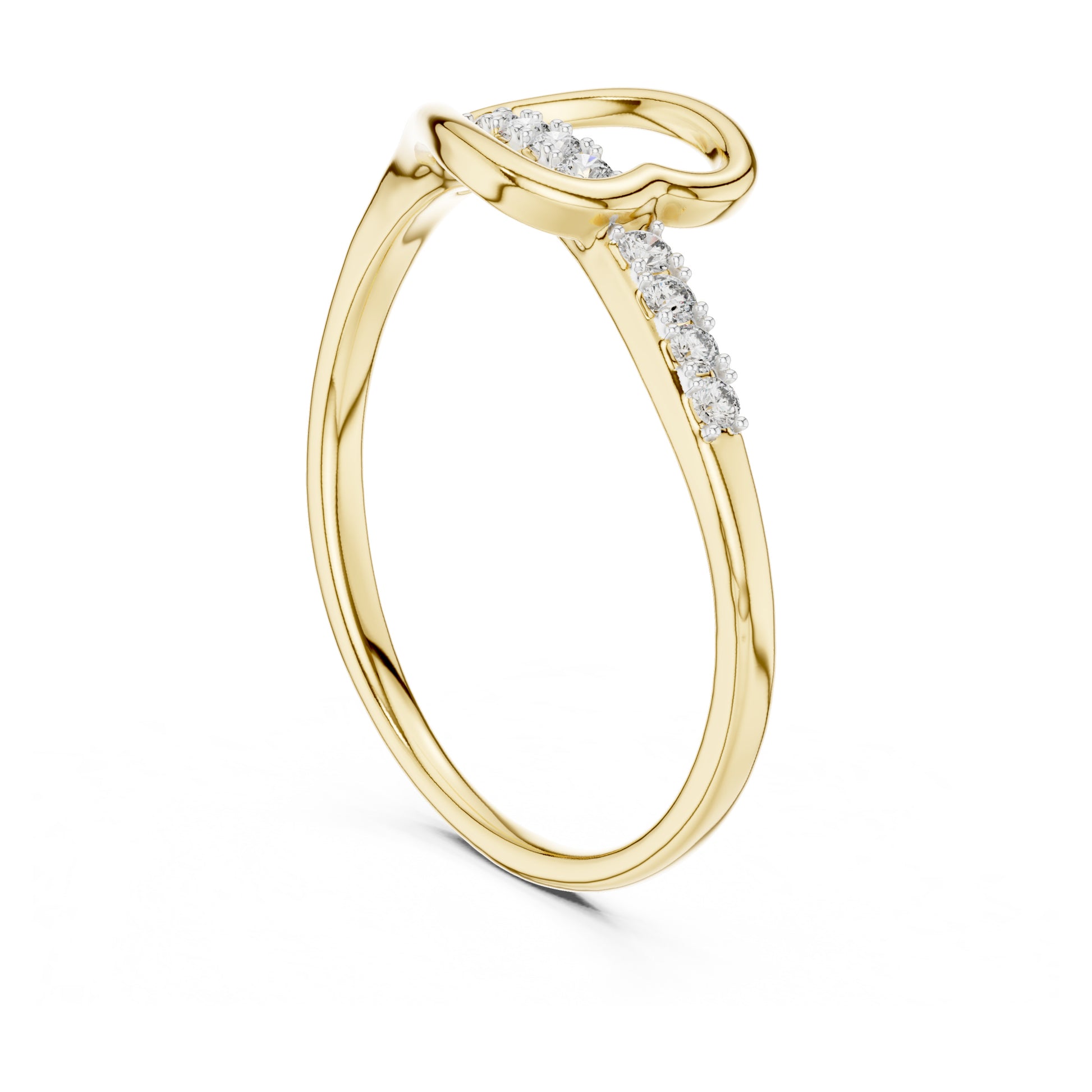 Livia Round Lab Grown Diamond Pave Crossover Ring