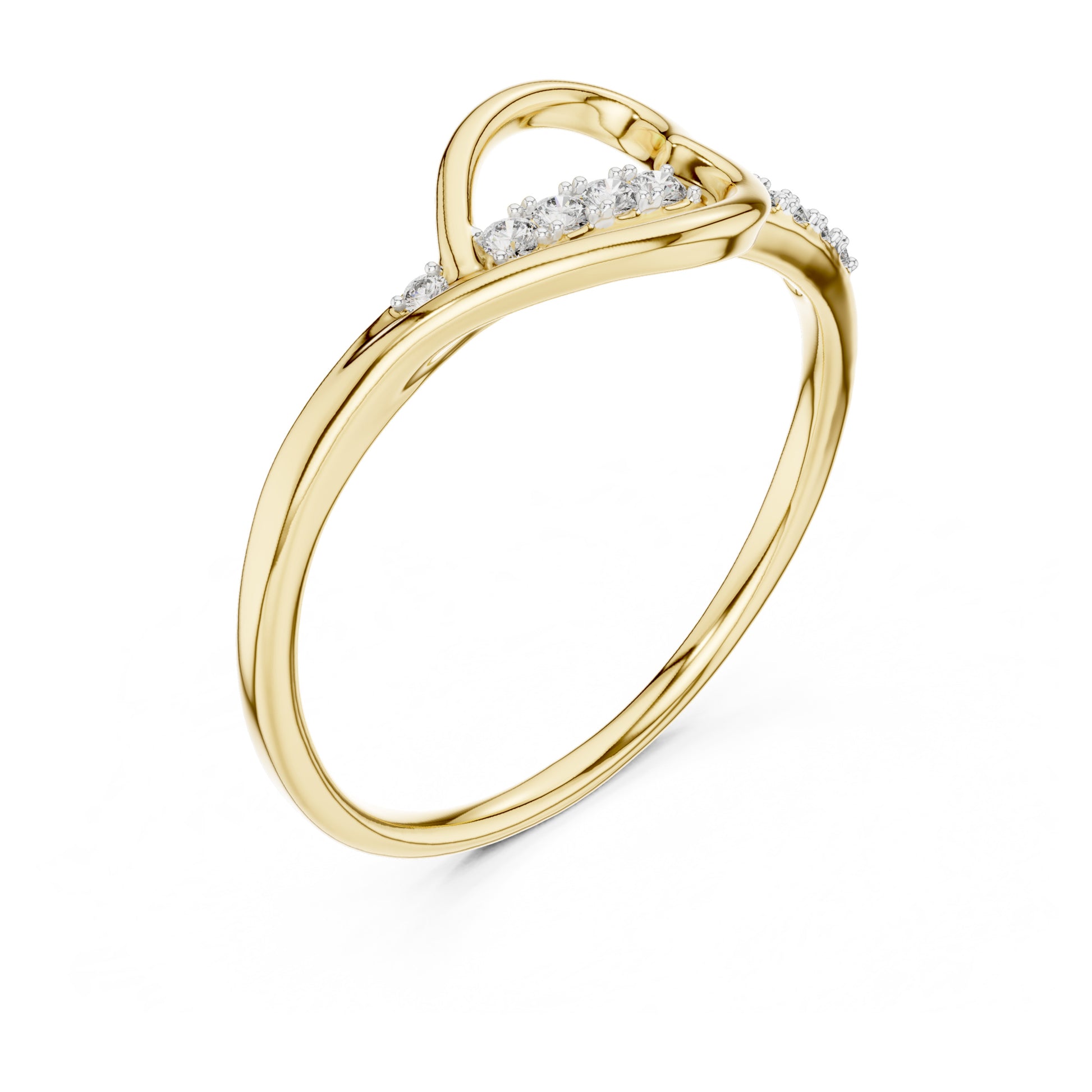 Livia Round Lab Grown Diamond Pave Crossover Ring