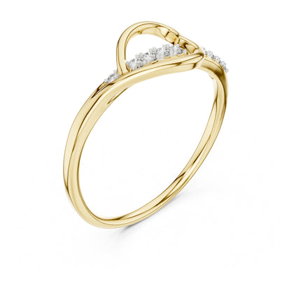 Livia Round Lab Grown Diamond Pave Crossover Ring