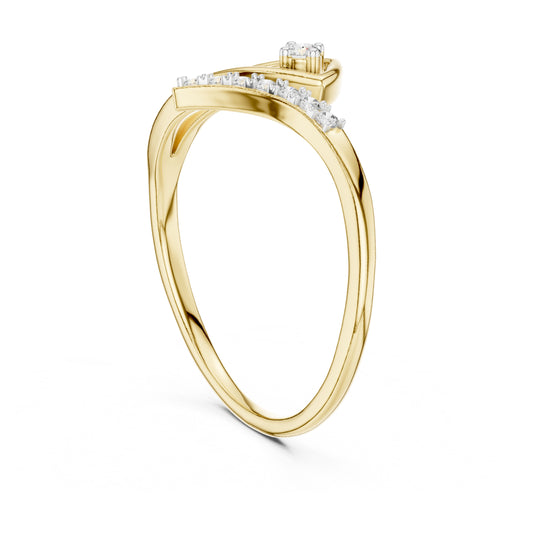Flora Round Lab Grown Diamond Floral Open Ring