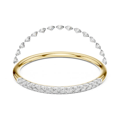 Aurora Round Lab Grown Diamond Slim Half Eternity Ring
