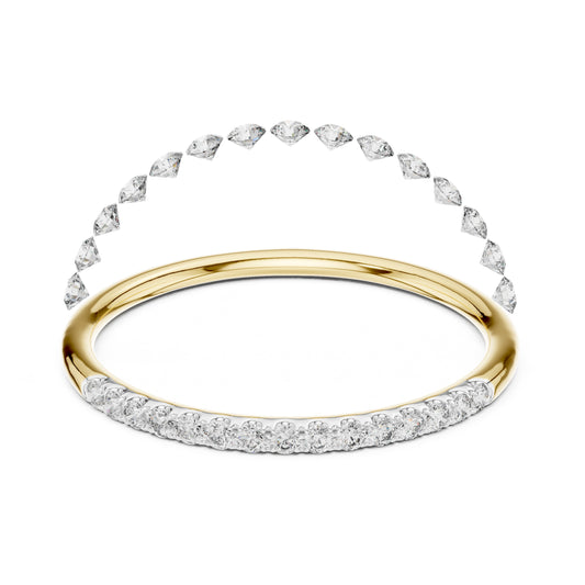 Aurora Round Lab Grown Diamond Slim Half Eternity Ring