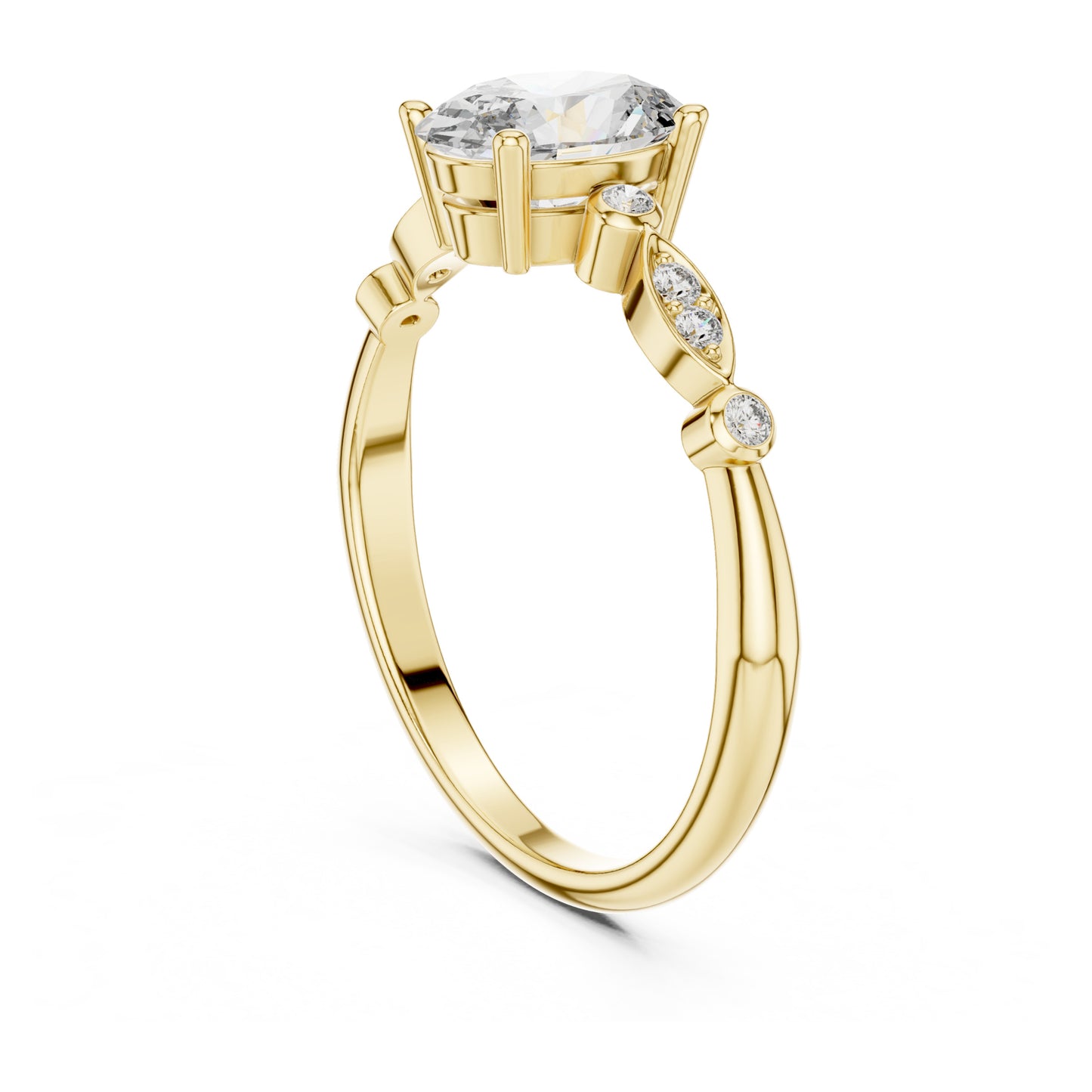 Sienna 1 Carat Oval Lab Grown Diamond Bezel Engagement Ring