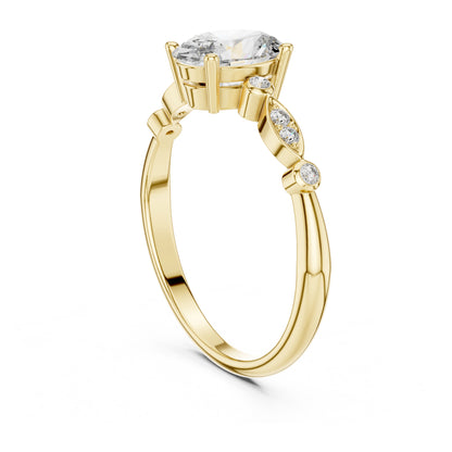 Sienna 1 Carat Oval Lab Grown Diamond Bezel Engagement Ring