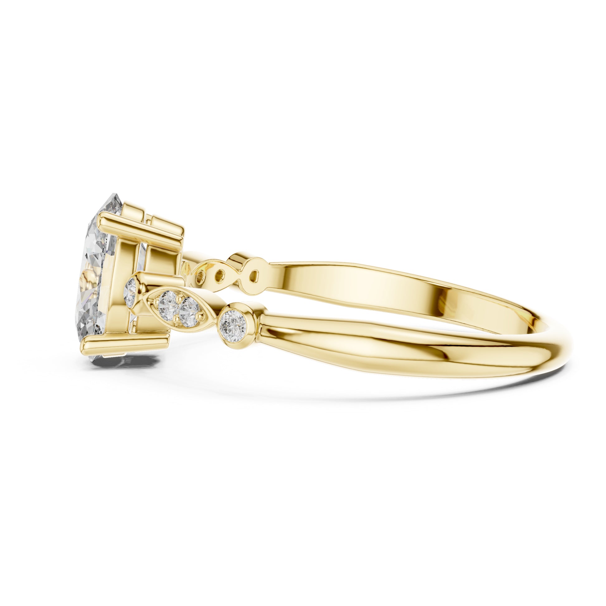 Sienna 1 Carat Oval Lab Grown Diamond Bezel Engagement Ring