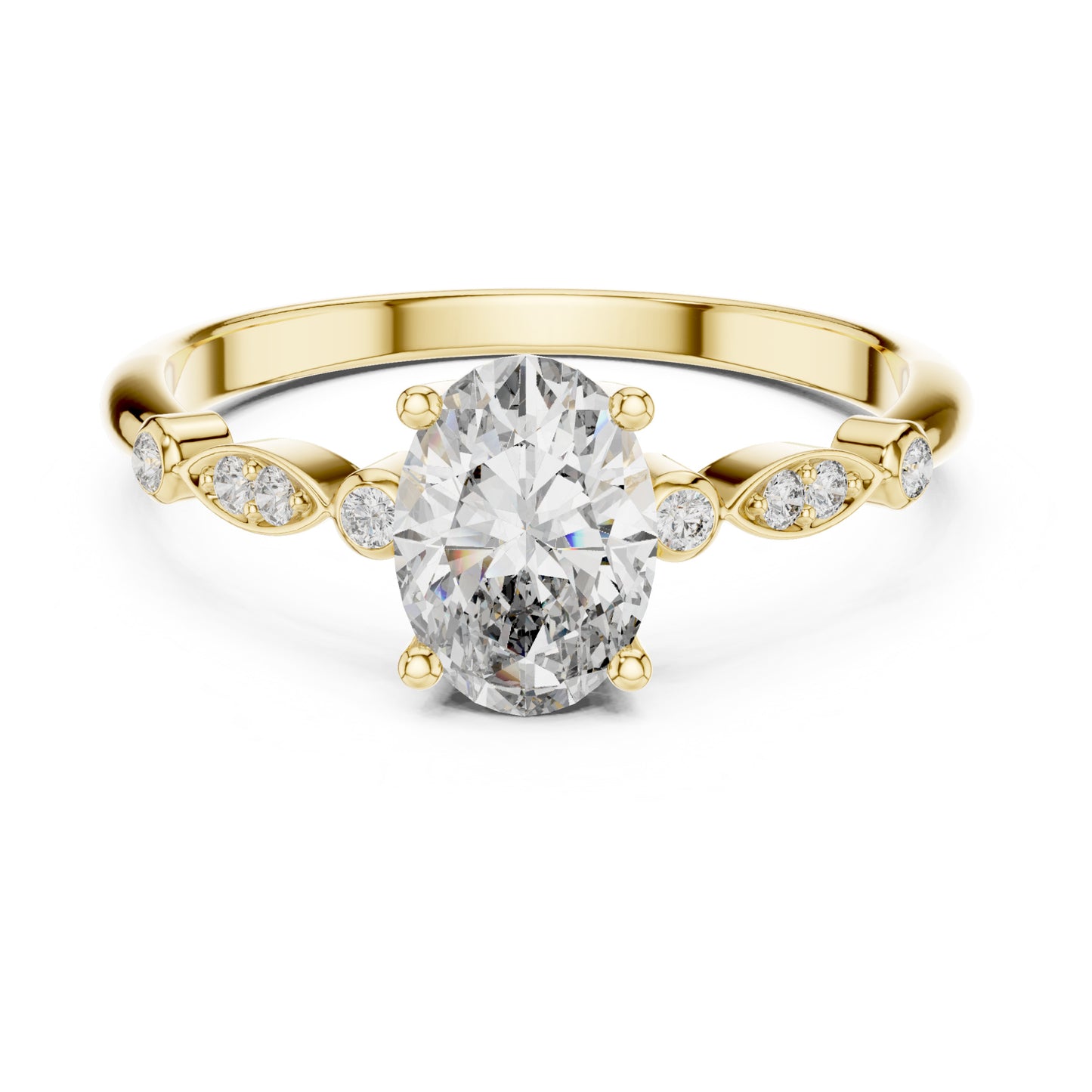 Sienna 1 Carat Oval Lab Grown Diamond Bezel Engagement Ring