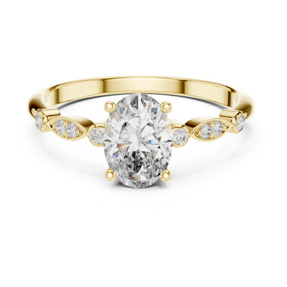 Sienna 1 Carat Oval Lab Grown Diamond Bezel Engagement Ring