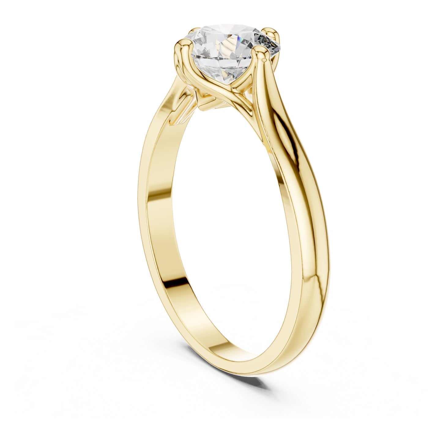 Clara 1 Carat Round Lab Grown Diamond Collet Solitaire Engagement Ring