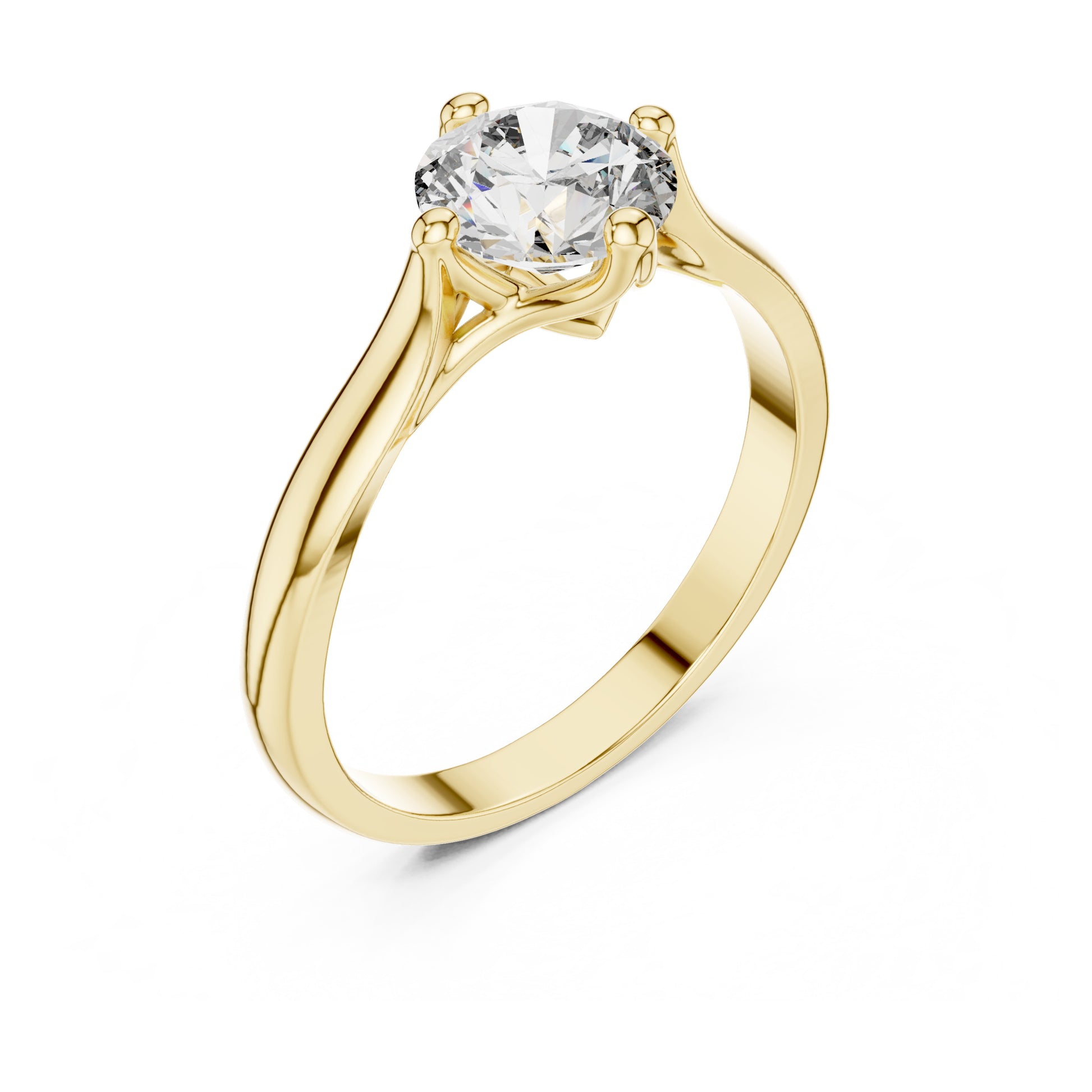 Clara 1 Carat Round Lab Grown Diamond Collet Solitaire Engagement Ring