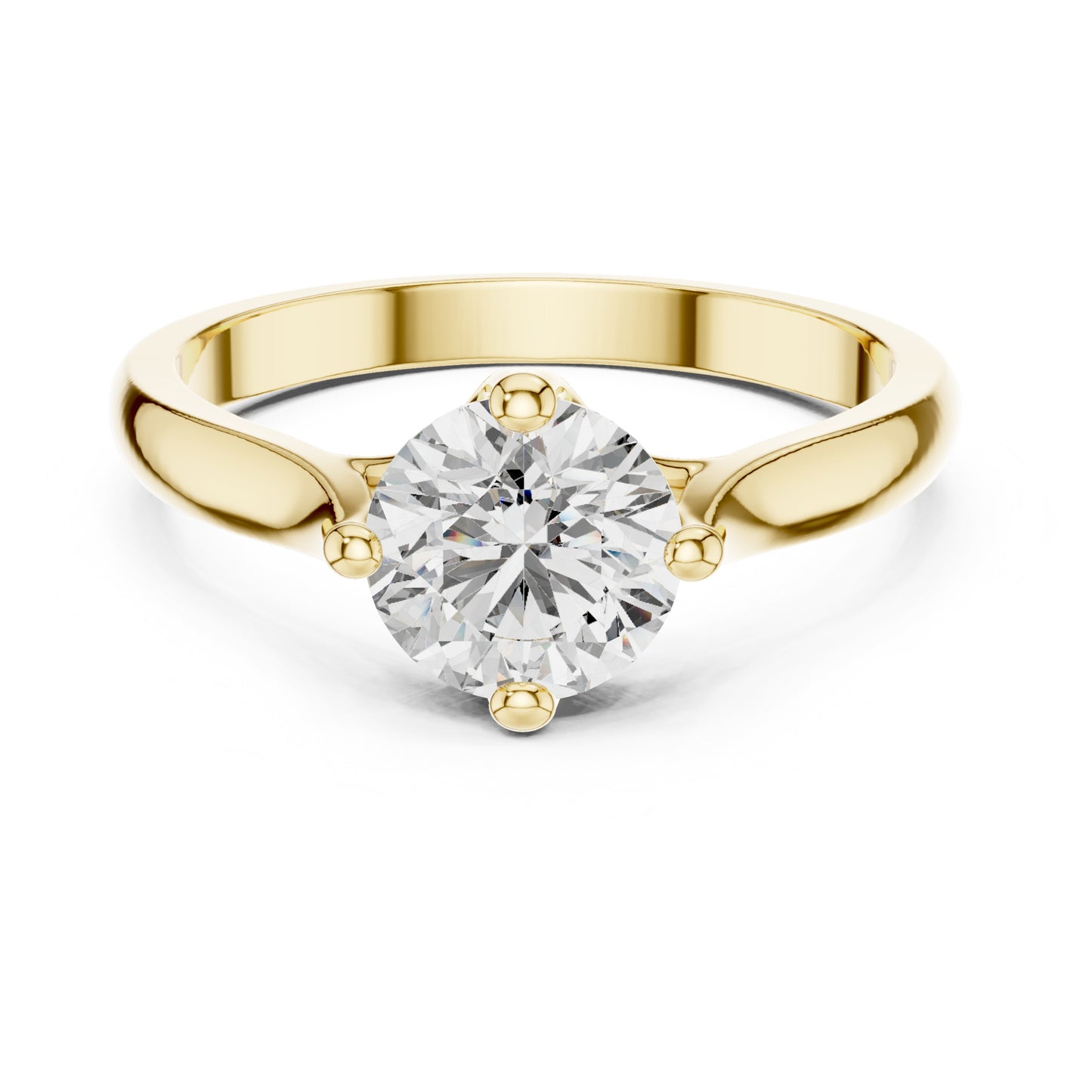 Clara 1 Carat Round Lab Grown Diamond Collet Solitaire Engagement Ring