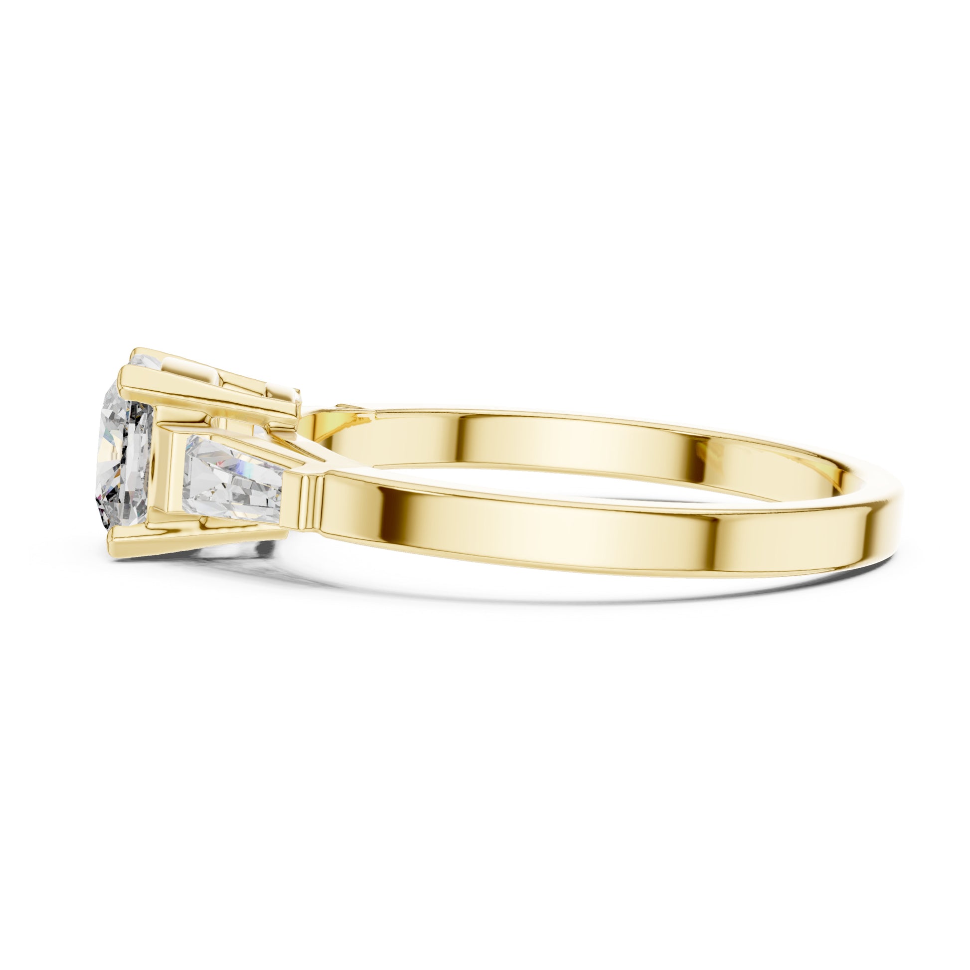Vera 2 Carat Cushion Lab Grown Diamond Three Stone Ring