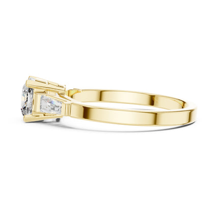 Vera 2 Carat Cushion Lab Grown Diamond Three Stone Ring