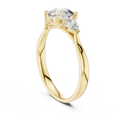 Sienna 1.5 Carat Round Lab Grown Diamond Three Stone Ring