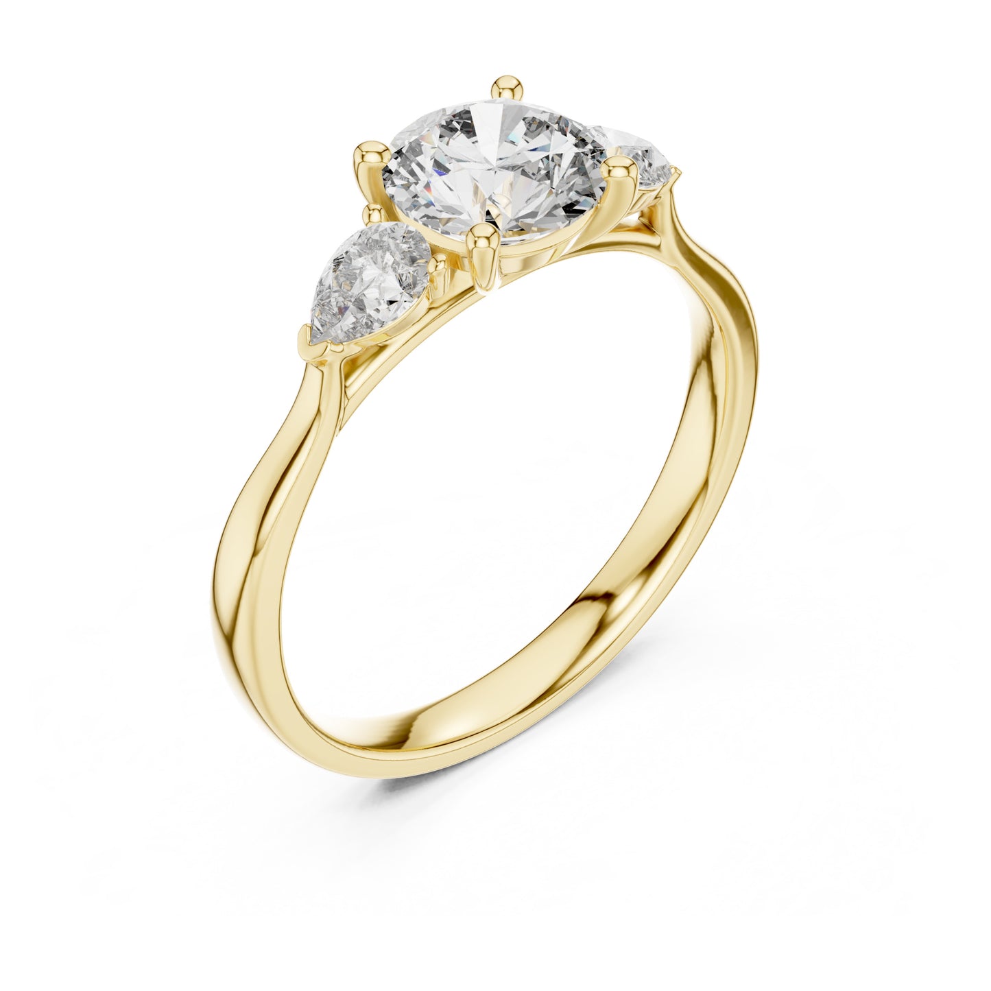 Sienna 1.5 Carat Round Lab Grown Diamond Three Stone Ring