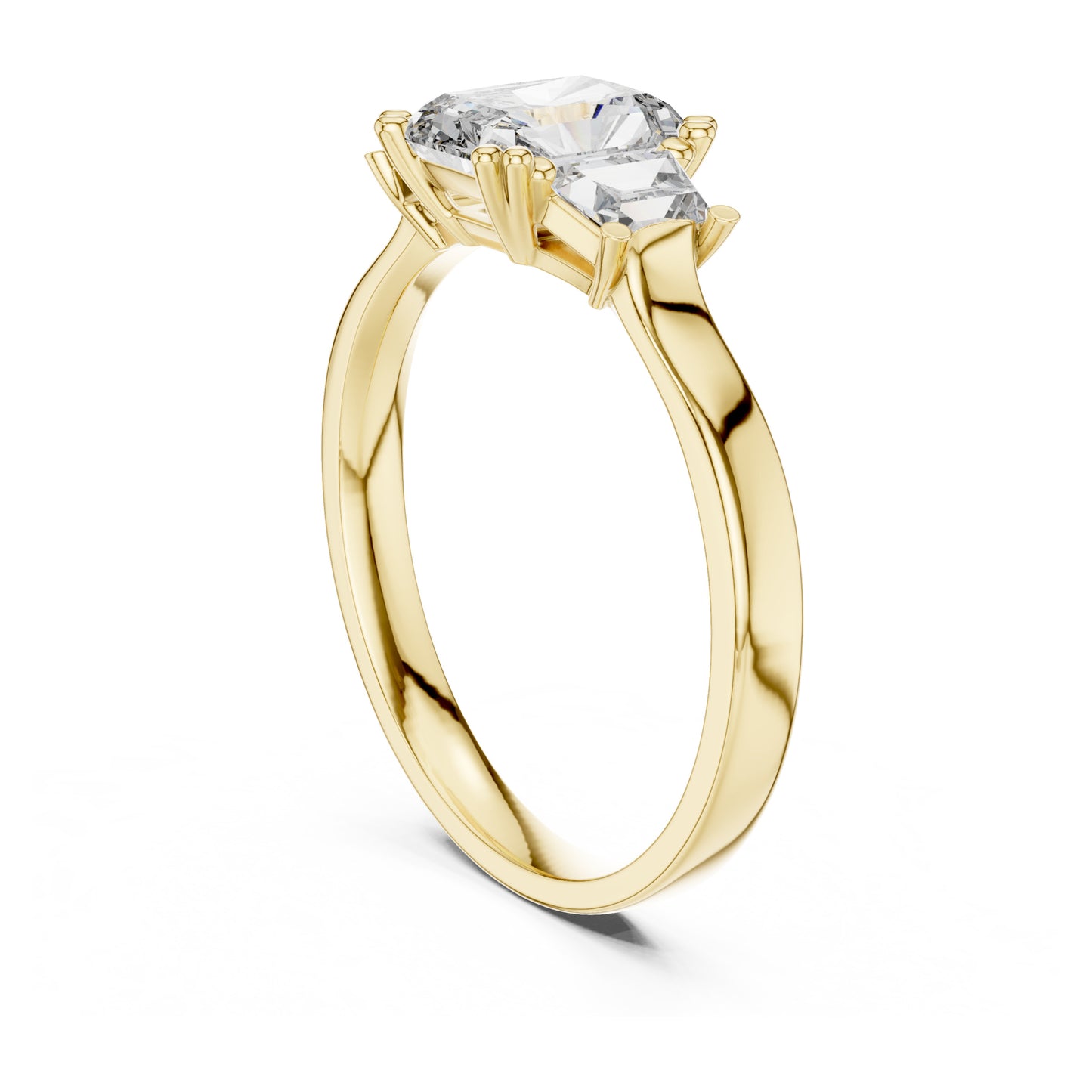 Vera Round Coloured Stone Three Stone Ring