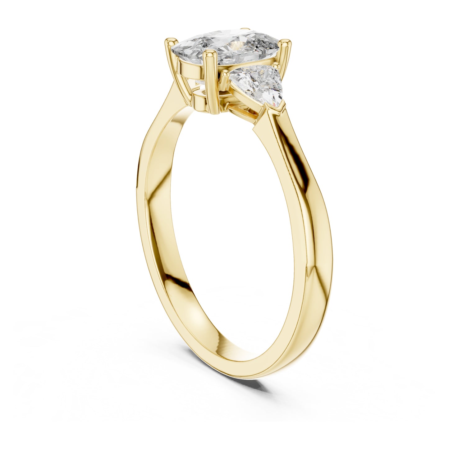 Sienna 1 Carat Cushion Lab Grown Diamond Three Stone Ring