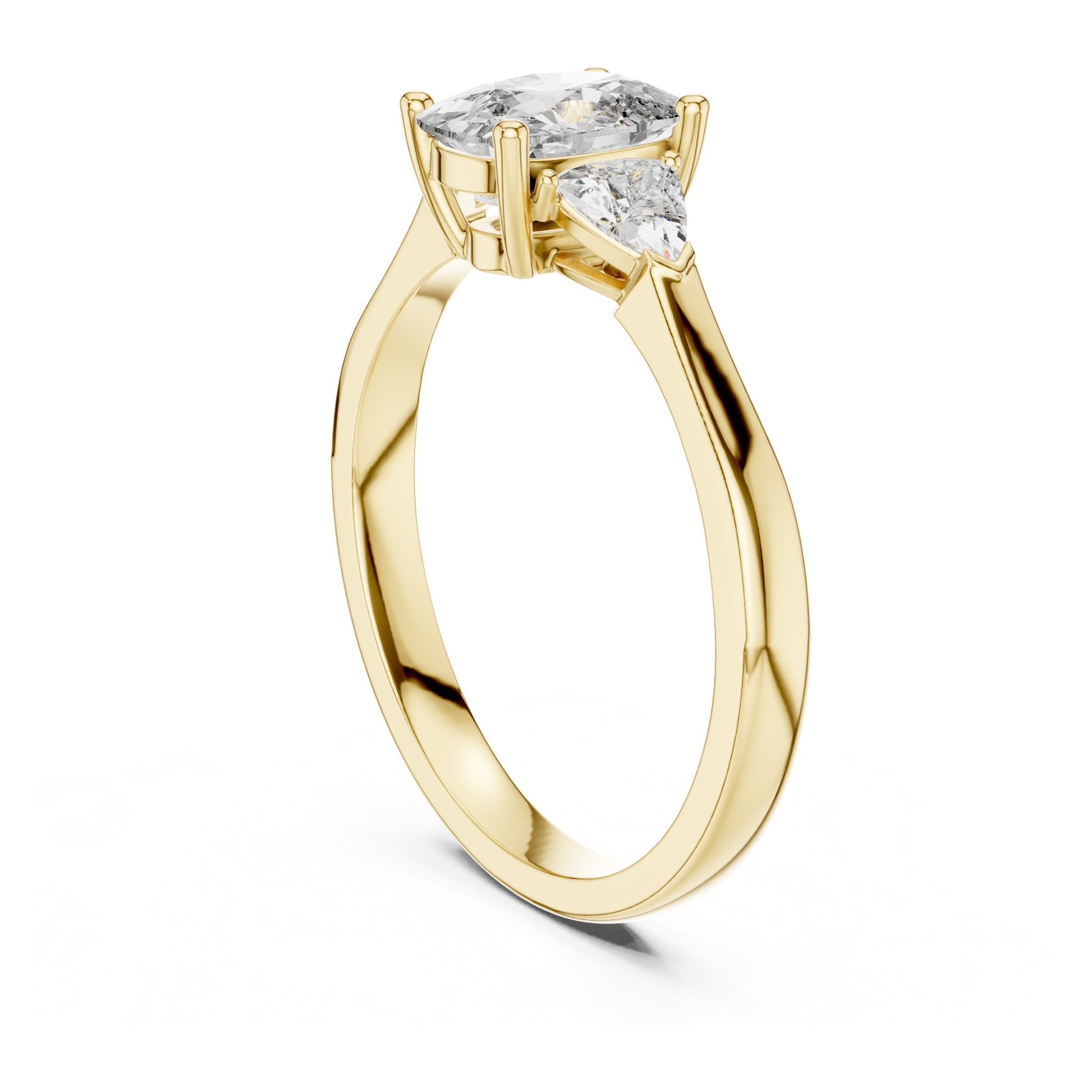 Sienna 1 Carat Cushion Lab Grown Diamond Three Stone Ring