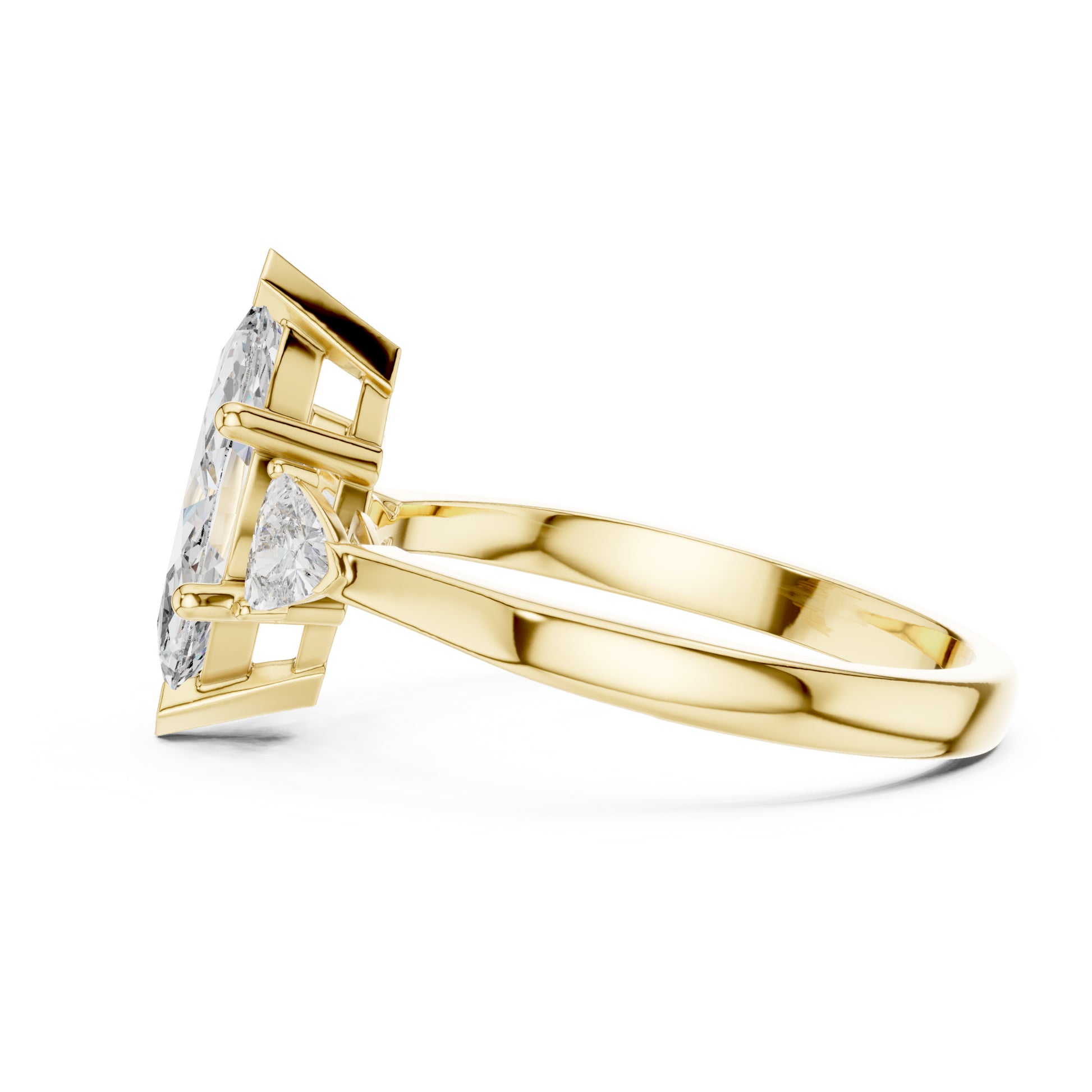 Sienna 1 Carat Marquise Lab Grown Diamond Collet Three Stone Ring
