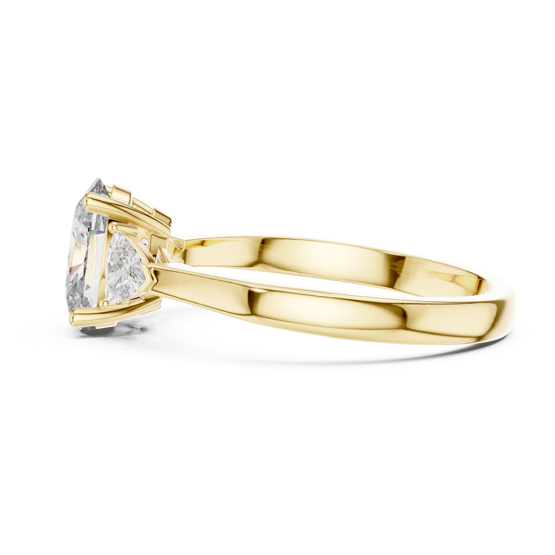 Sienna 1 Carat Oval Lab Grown Diamond Slim Three Stone Ring