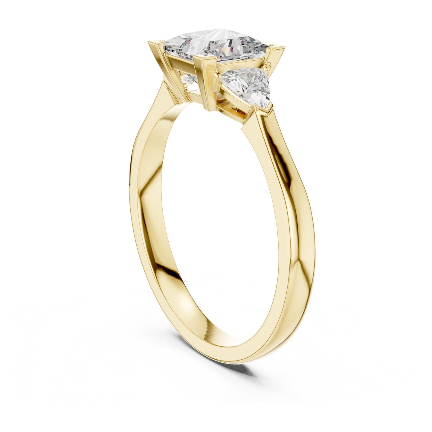 Vera 1 Carat Princess Lab Grown Diamond Three Stone Ring