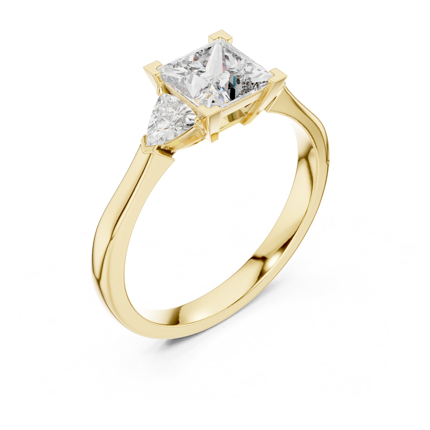 Vera 1 Carat Princess Lab Grown Diamond Three Stone Ring