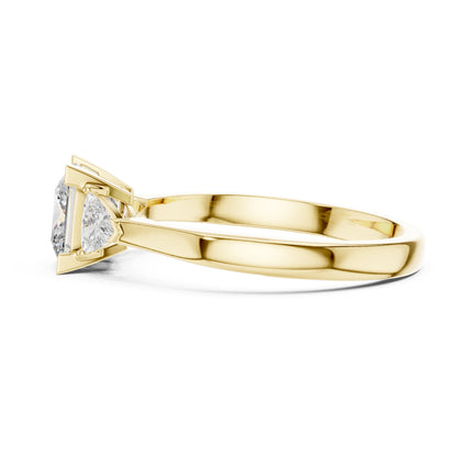 Vera 1 Carat Princess Lab Grown Diamond Three Stone Ring