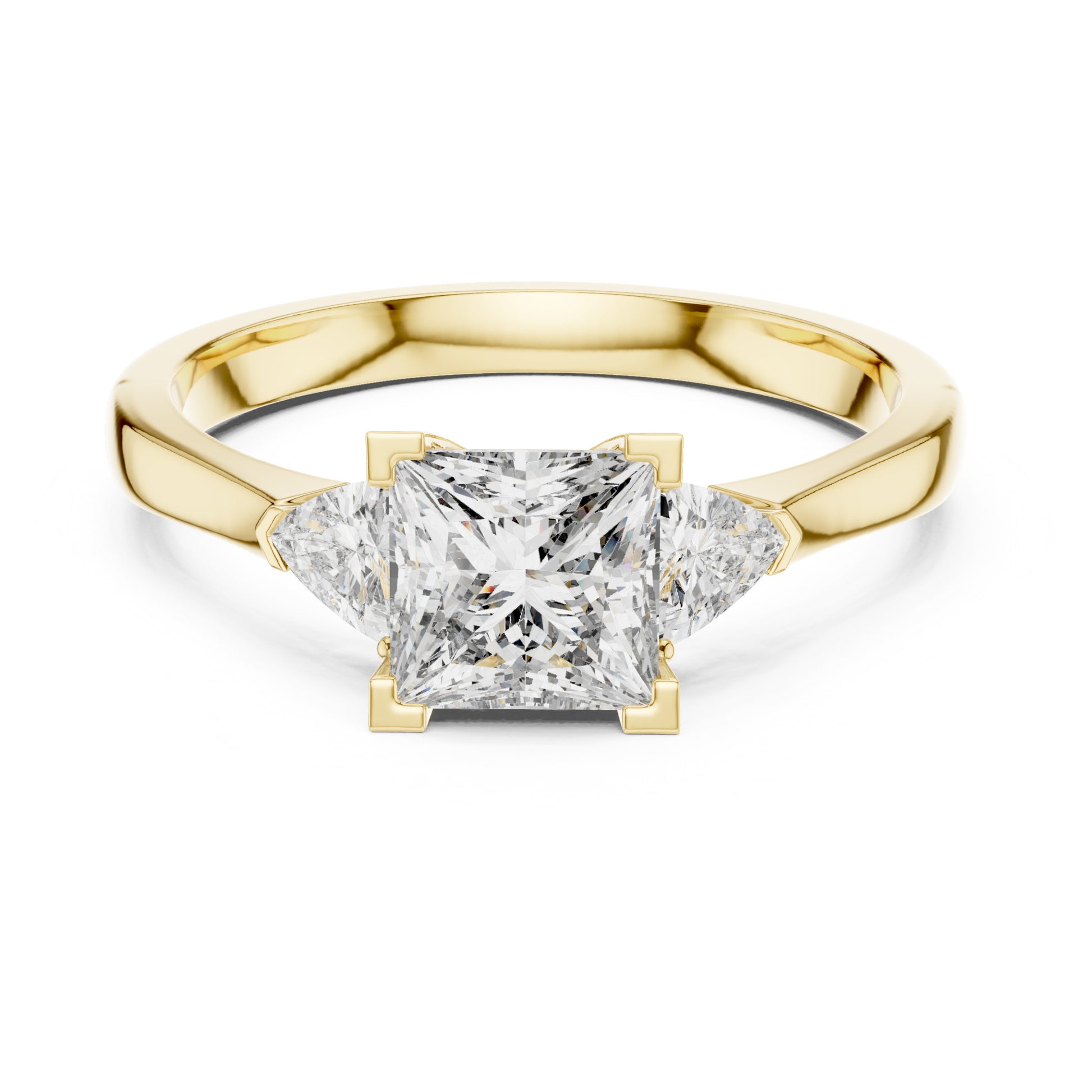 Vera 1 Carat Princess Lab Grown Diamond Three Stone Ring