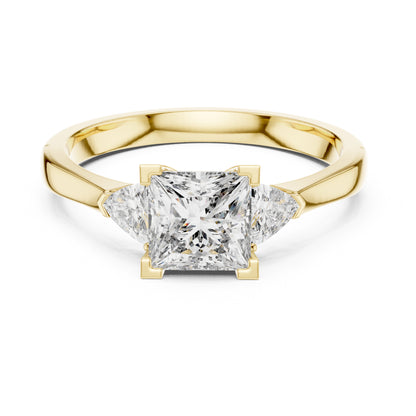 Vera 1 Carat Princess Lab Grown Diamond Three Stone Ring