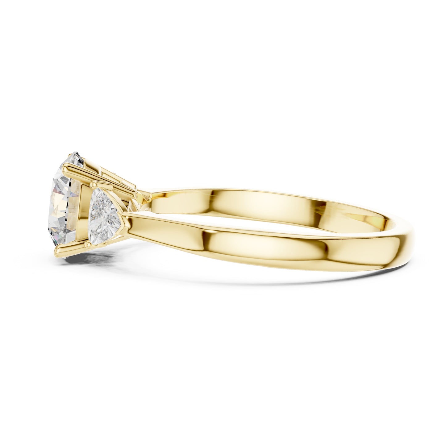 Sienna 1 Carat Round Lab Grown Diamond Bezel Three Stone Ring