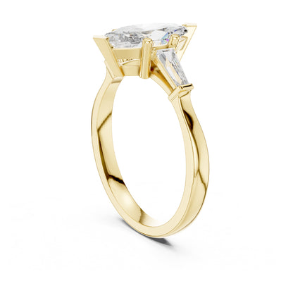 Sienna 1 Carat Marquise Lab Grown Diamond Graduated Three Stone Ring