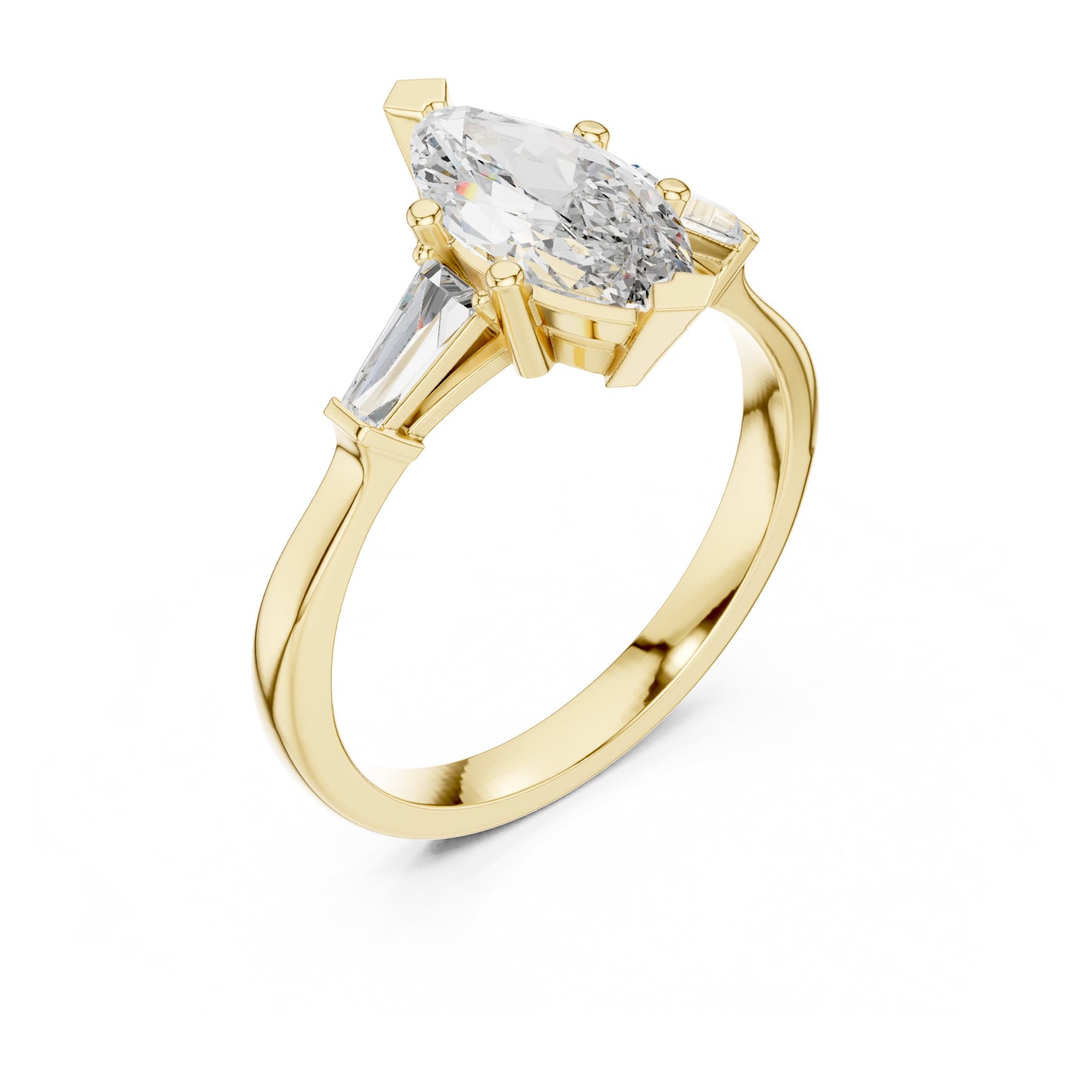 Sienna 1 Carat Marquise Lab Grown Diamond Graduated Three Stone Ring