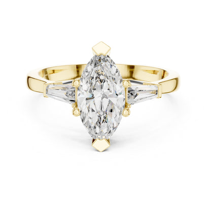 Sienna 1 Carat Marquise Lab Grown Diamond Graduated Three Stone Ring