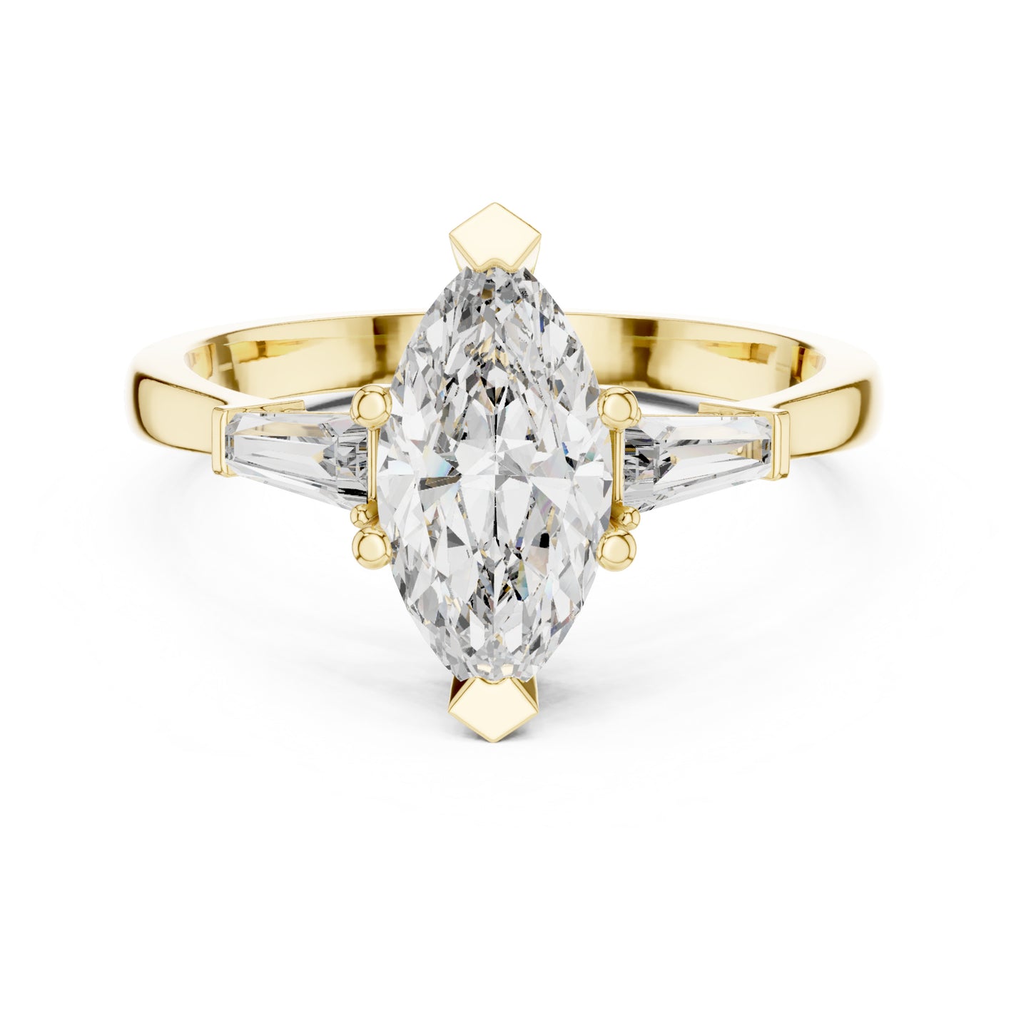 Sienna 1 Carat Marquise Lab Grown Diamond Graduated Three Stone Ring