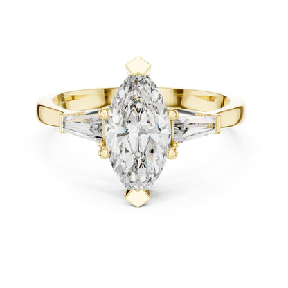 Sienna 1 Carat Marquise Lab Grown Diamond Graduated Three Stone Ring