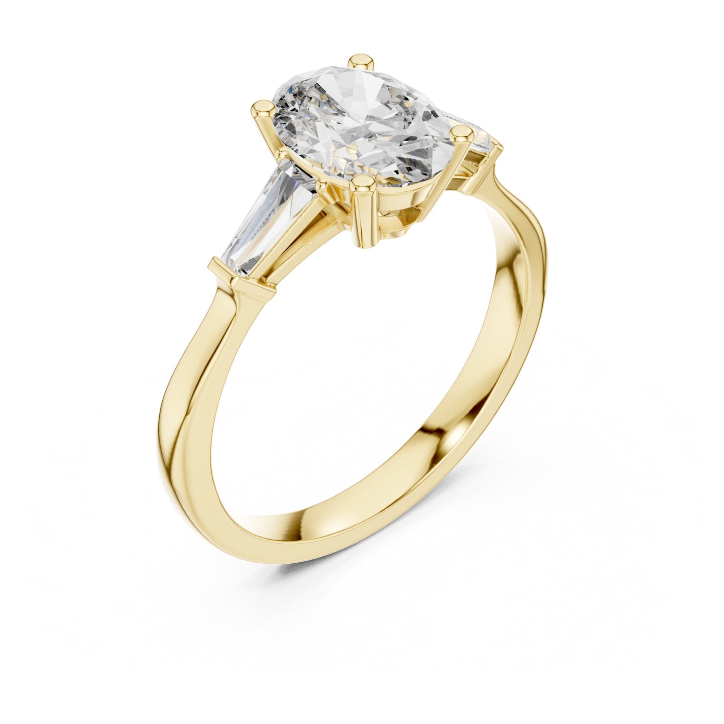 Sienna 1 Carat Oval Lab Grown Diamond Graduated Three Stone Ring