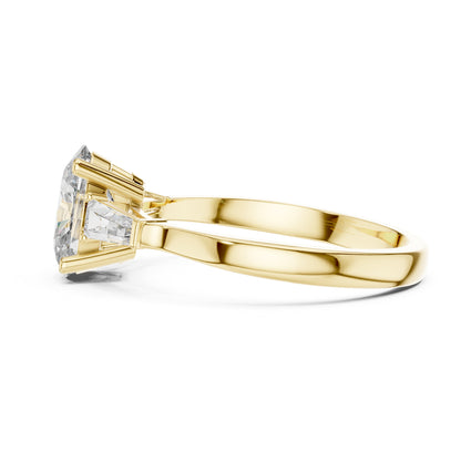 Sienna 1 Carat Oval Lab Grown Diamond Graduated Three Stone Ring