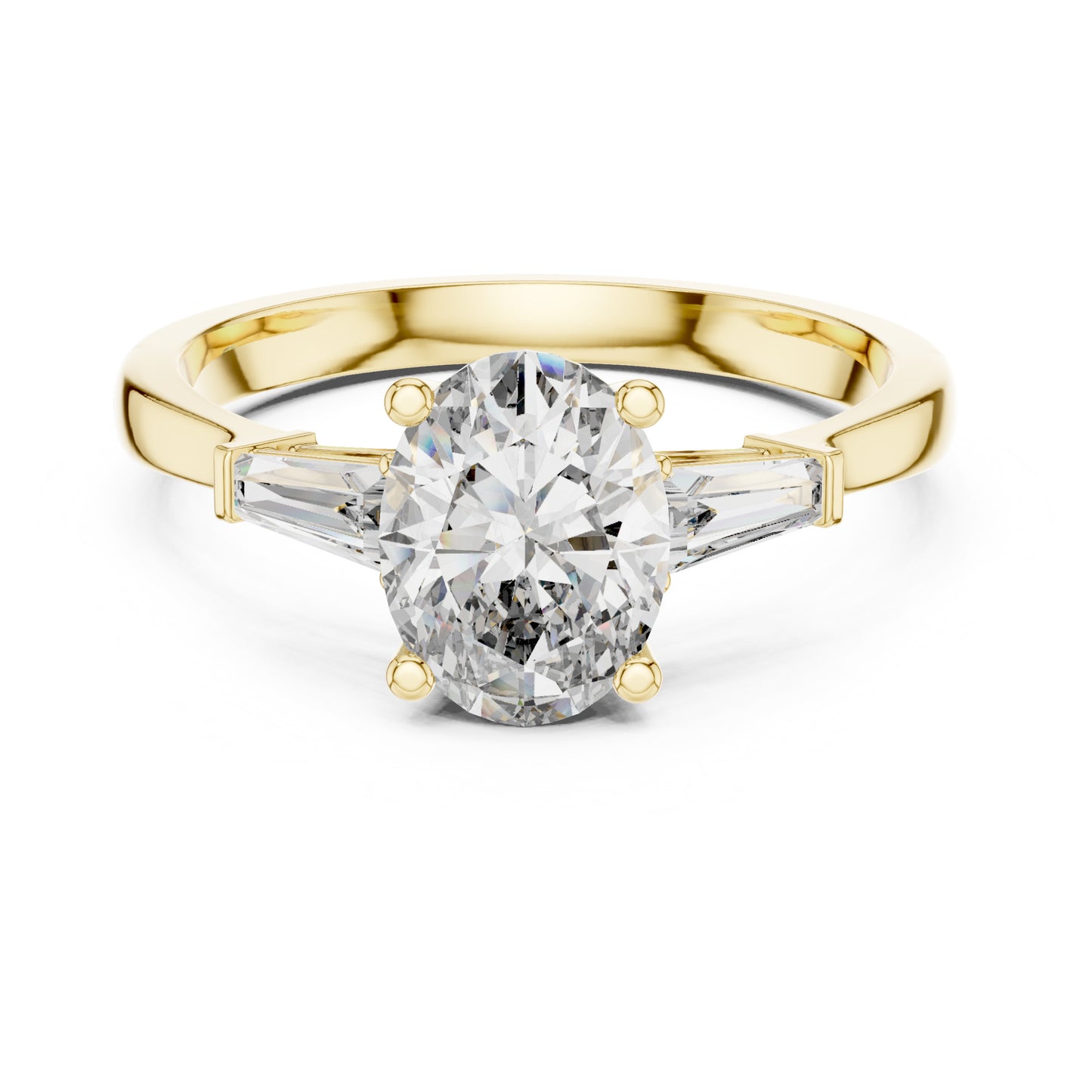 Sienna 1 Carat Oval Lab Grown Diamond Graduated Three Stone Ring