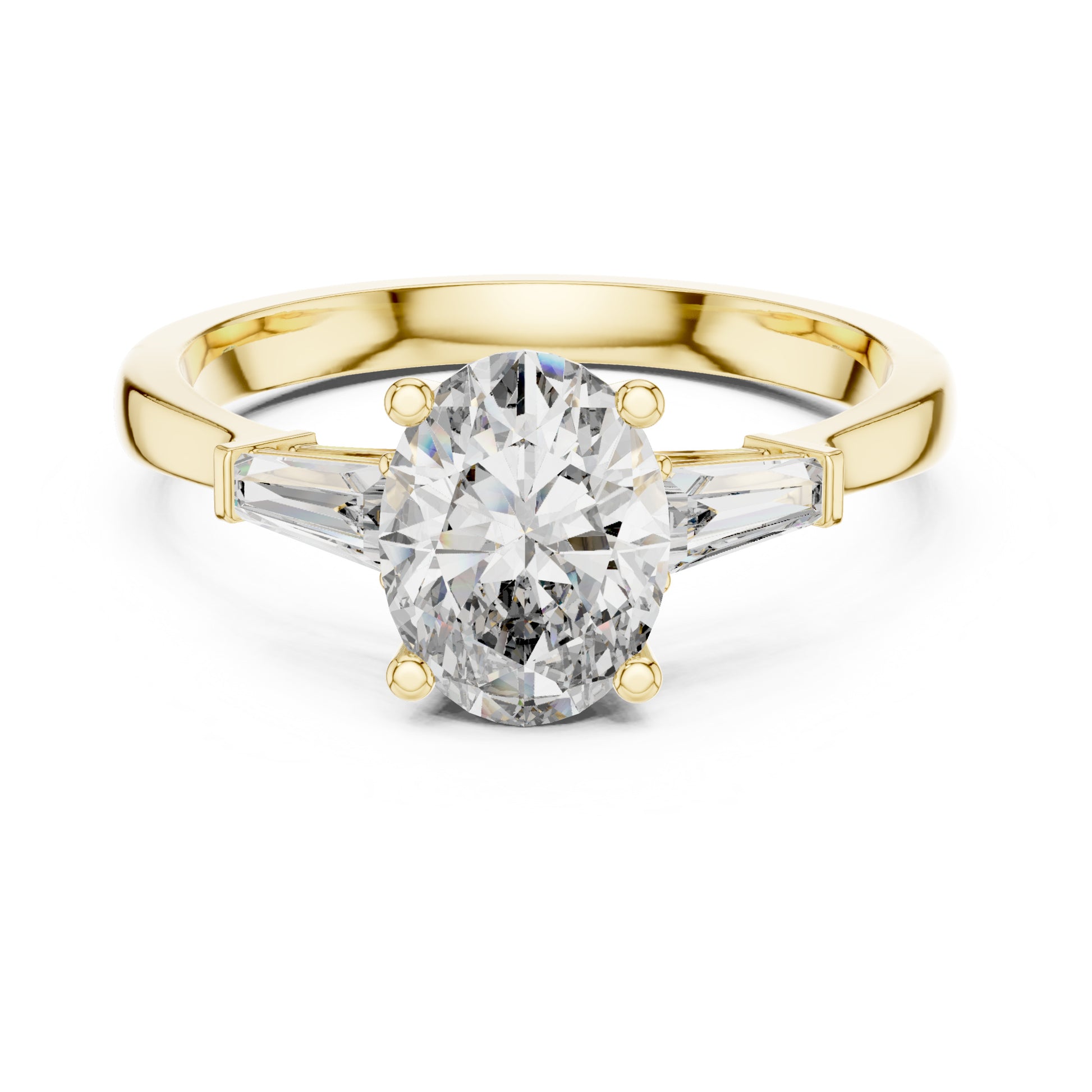 Sienna 1 Carat Oval Lab Grown Diamond Graduated Three Stone Ring