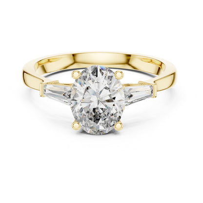 Sienna 1 Carat Oval Lab Grown Diamond Graduated Three Stone Ring
