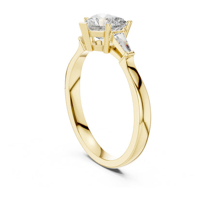 Amara 1 Carat Heart Lab Grown Diamond Graduated Three Stone Ring
