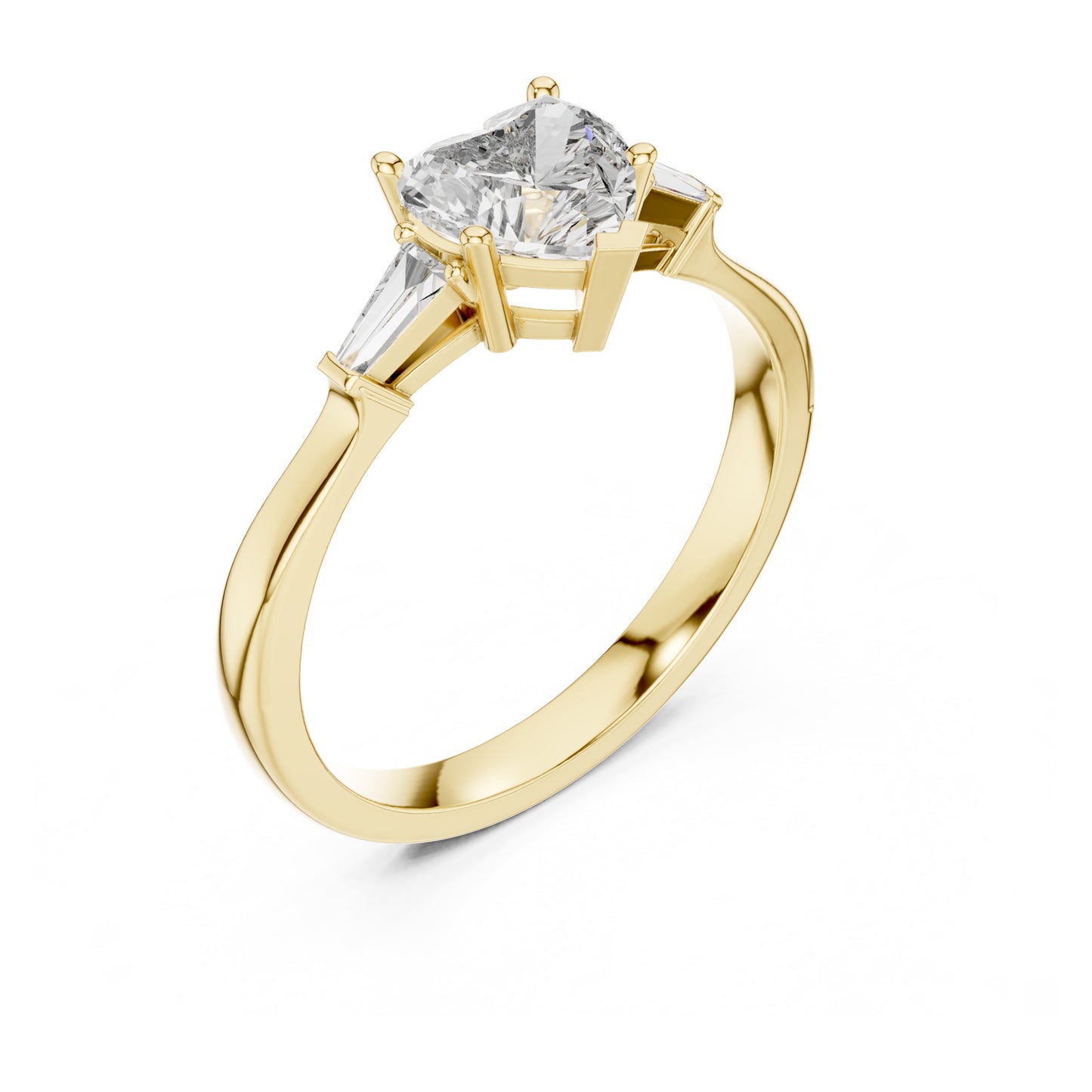 Amara 1 Carat Heart Lab Grown Diamond Graduated Three Stone Ring
