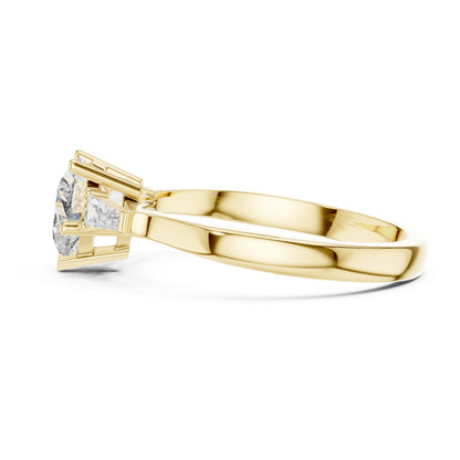 Amara 1 Carat Heart Lab Grown Diamond Graduated Three Stone Ring