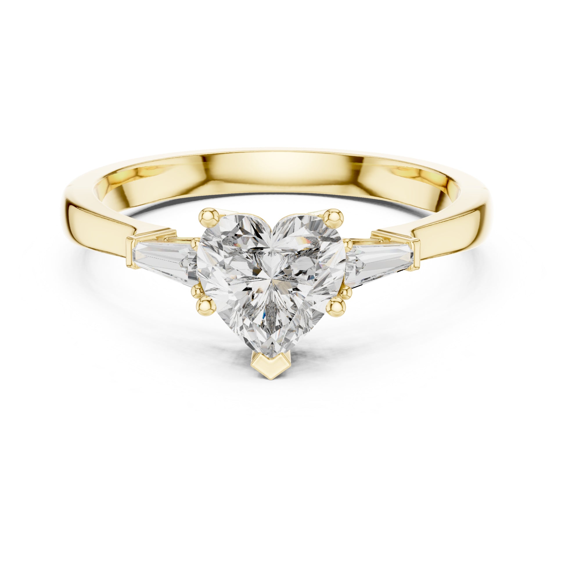 Amara 1 Carat Heart Lab Grown Diamond Graduated Three Stone Ring